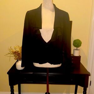 Courtenay ruffle front blazer. Black size 10